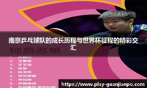 南京乒乓球队的成长历程与世界杯征程的精彩交汇